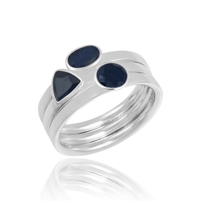 Blauwe Saffier Ring model R7-036